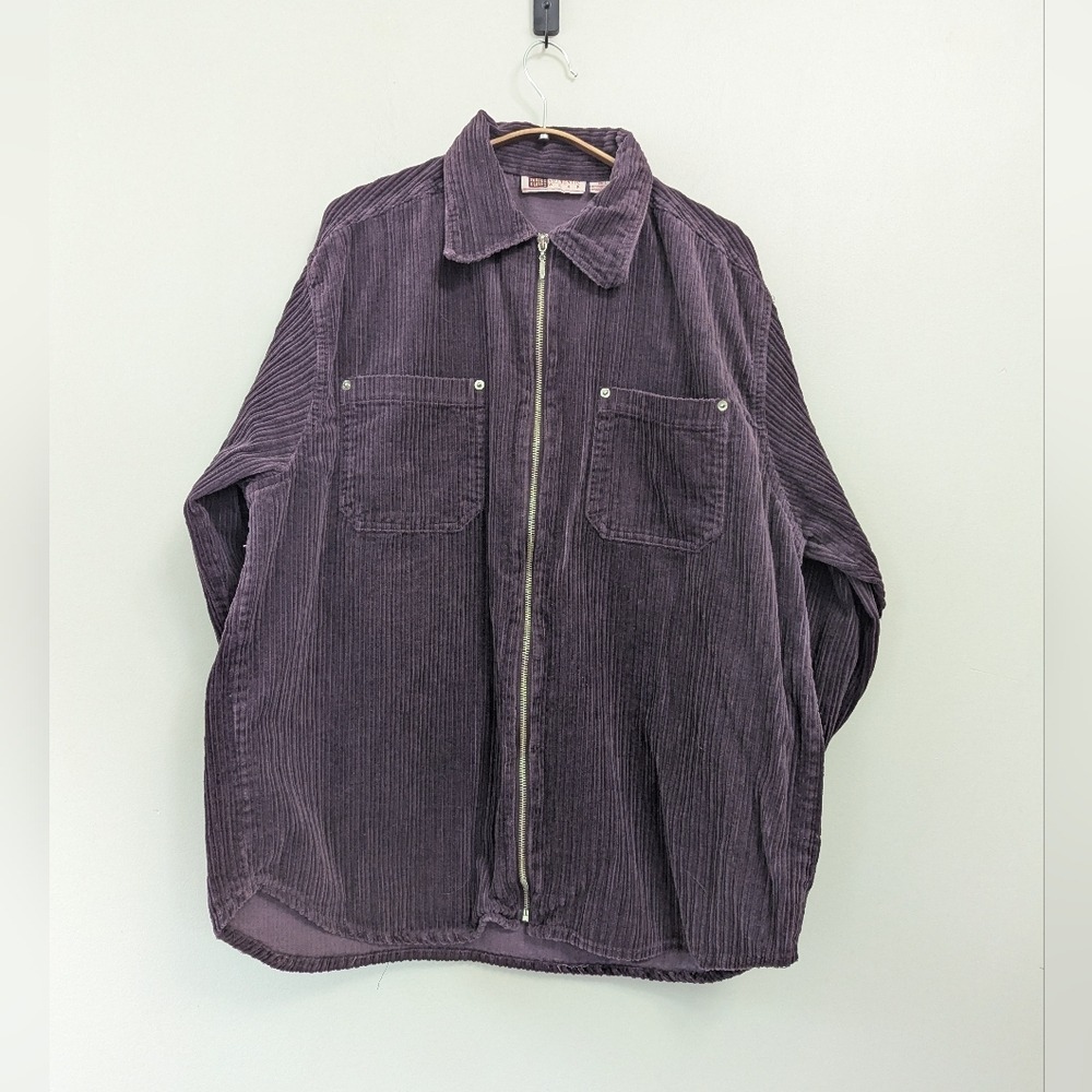 Vintage 90s Corduroy Fleece Lined‎ Jacket Shacket Chore Barn